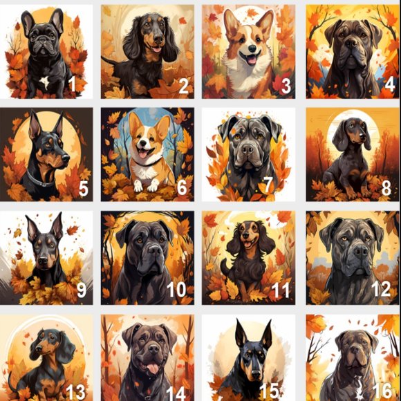 Pet Dog Breed 20oz SS skinny tumbler & lid-  Fall Themed-CHOOSE ITEM # - Picture 5 of 10